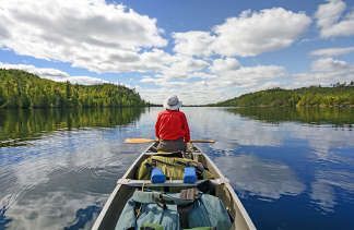 Enjoying the wilderness by canoe